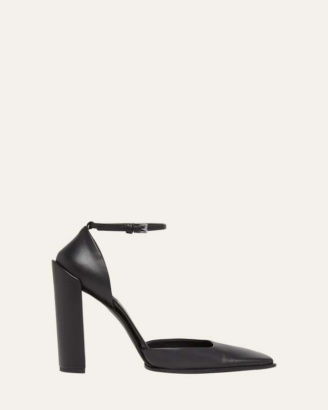 Leather d'Orsay Square-Toe Pumps